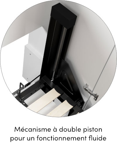 Mécanisme à double piston pour un fonctionnement fluide