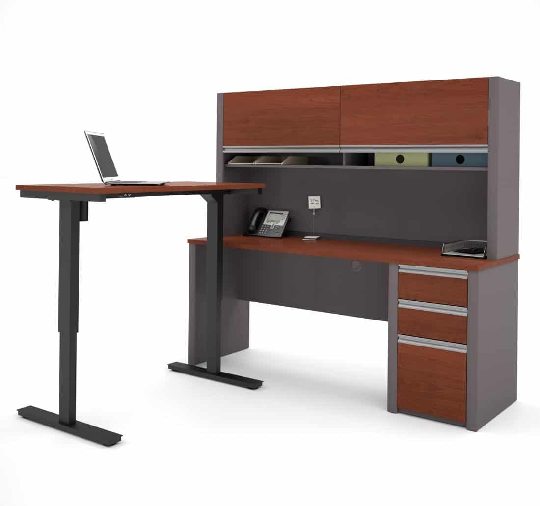 Connexion 2 Piece Set Including A Standing Desk And A Desk With Hutch Bestar