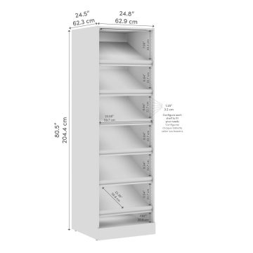 Étagère à chaussures modulaire avec lampe DEL 25L x 25P