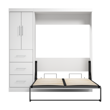 Nebula Full Murphy Bed with Wardrobe (84W) | Bestar