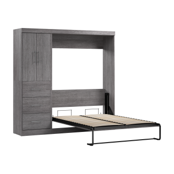 Nebula Full Murphy Bed With Wardrobe (84W) | Bestar