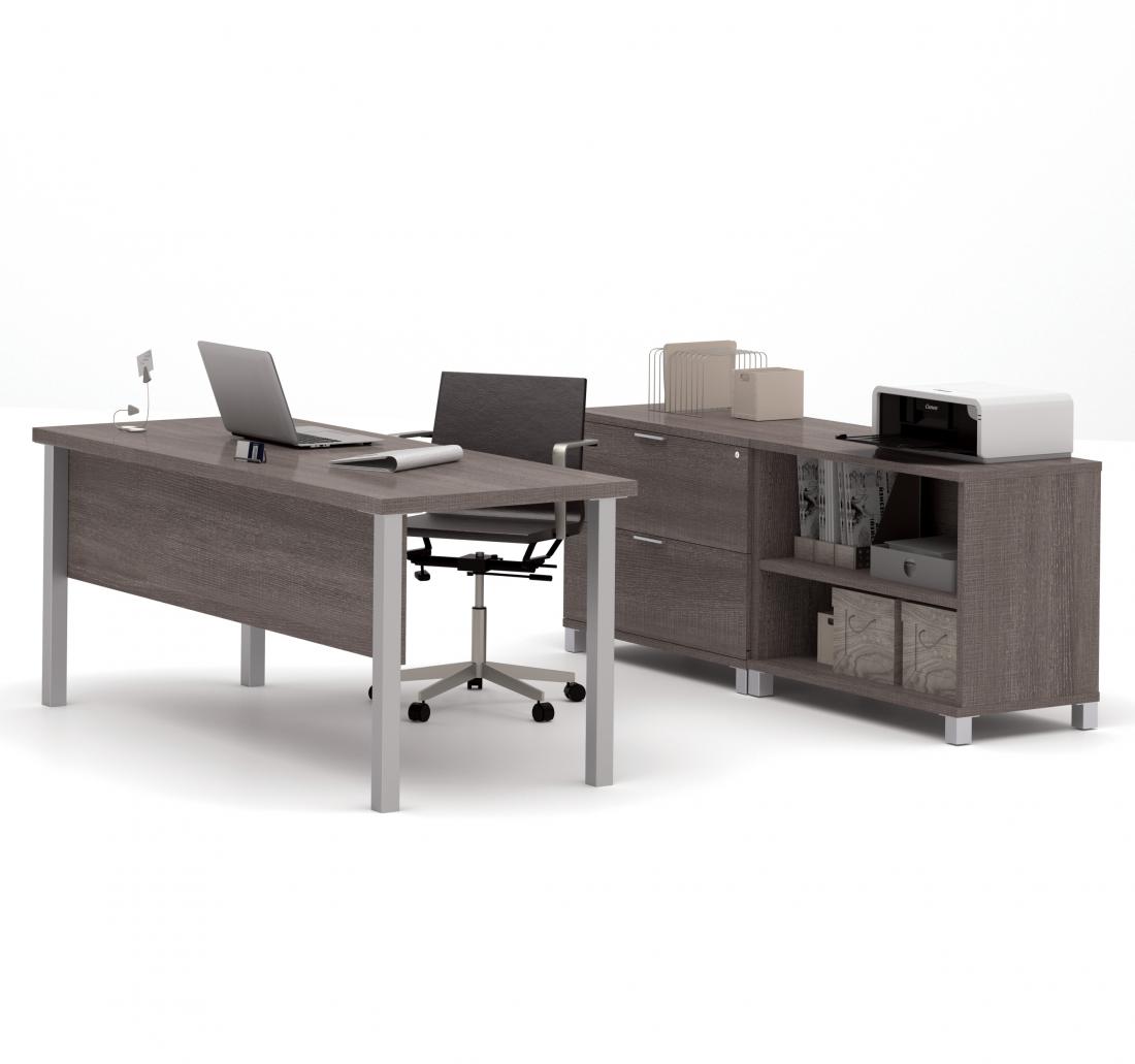 72W Table Desk with Credenza