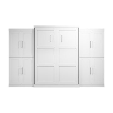 Pur Queen Murphy Bed with Storage Cabinets (136W) | BESTAR